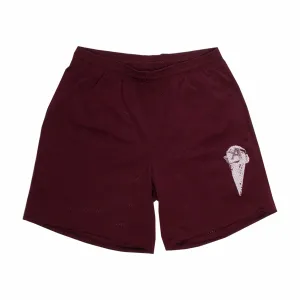 August "Frozen Custard" Mesh Shorts (Burgundy)