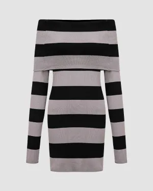 Balboa Off Shoulder Striped Dress