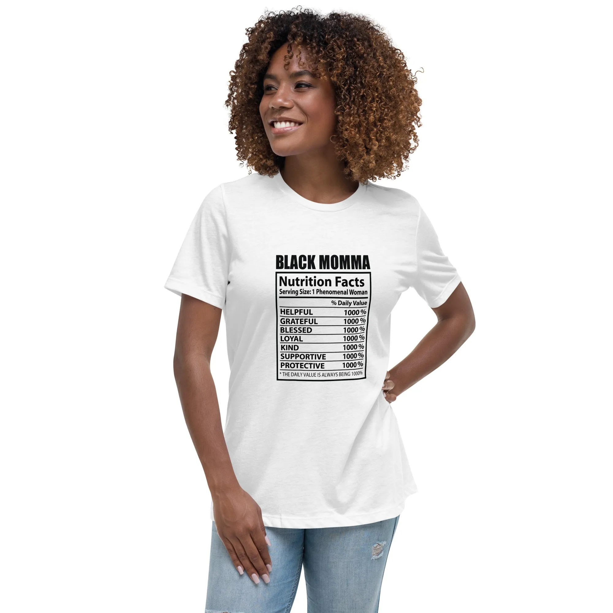 Black Momma Nutrition Facts Women's Short Sleeve T-Shirt