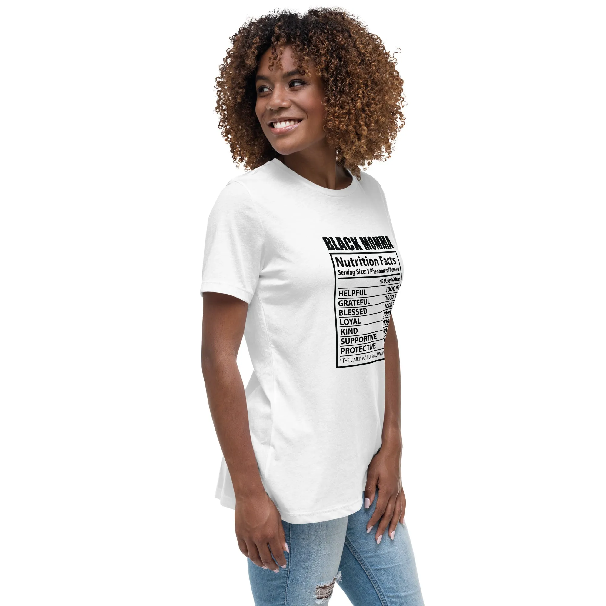 Black Momma Nutrition Facts Women's Short Sleeve T-Shirt