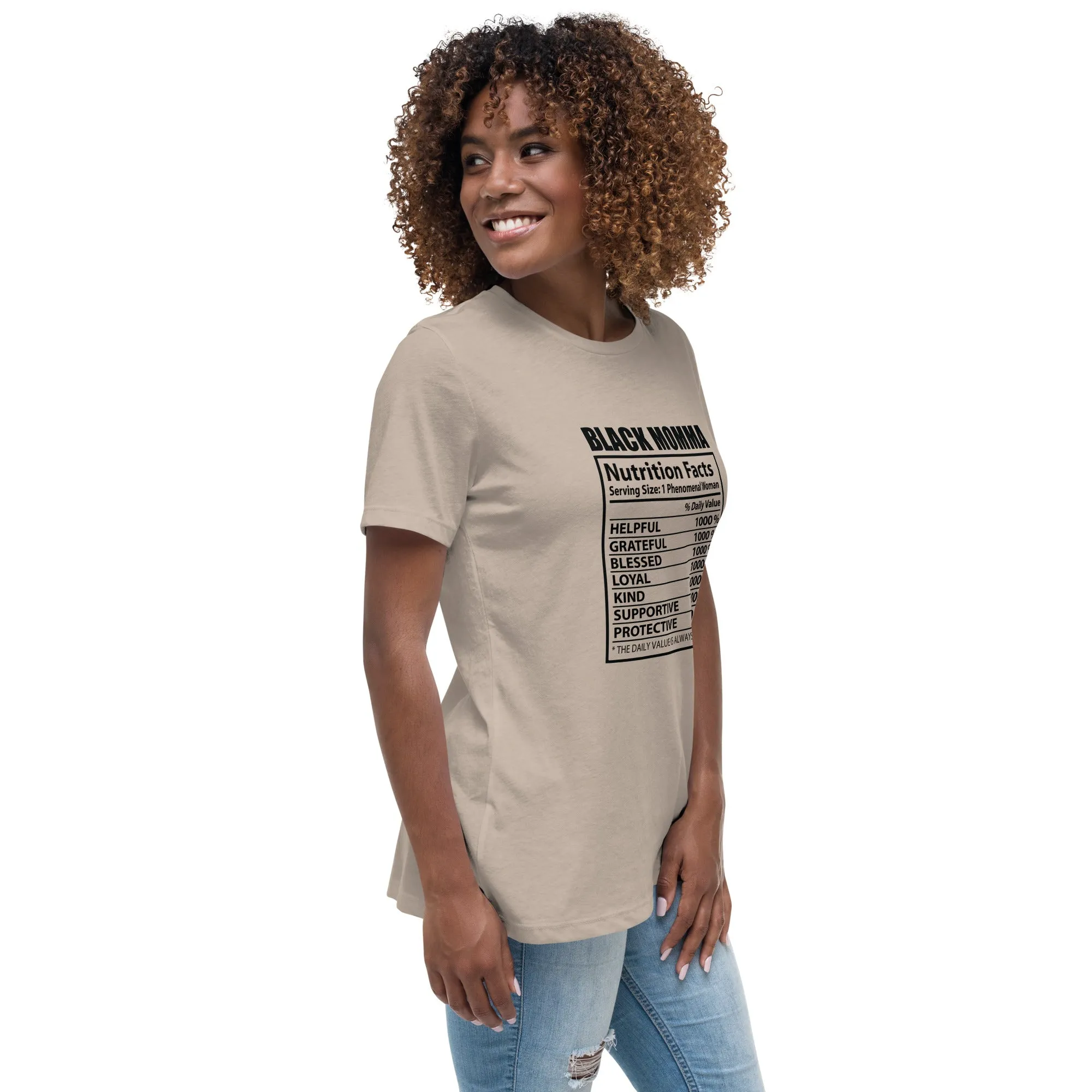 Black Momma Nutrition Facts Women's Short Sleeve T-Shirt