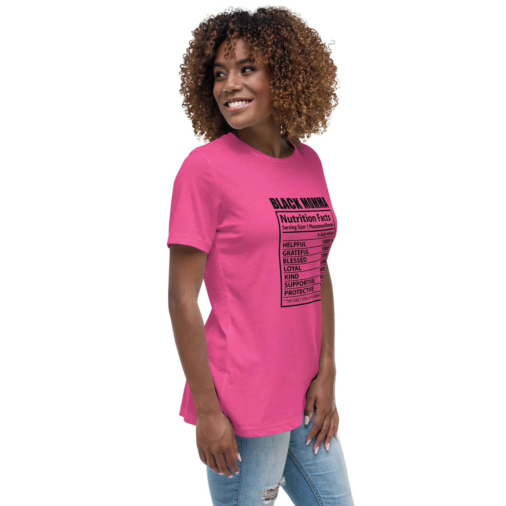 Black Momma Nutrition Facts Women's Short Sleeve T-Shirt