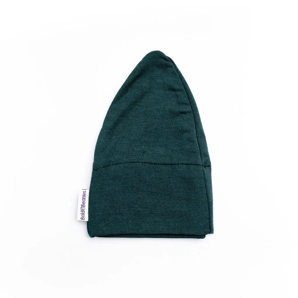 Bottle Green Mens Plain Bold Beanies Hat