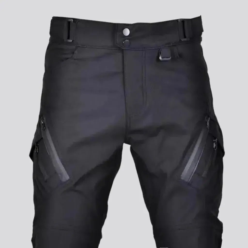 Breathable wax men's riding jeans