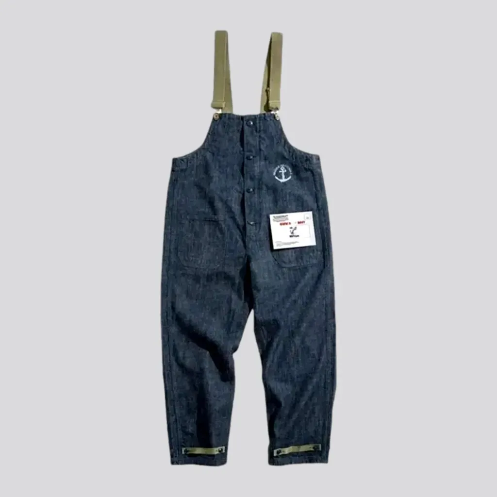 Casual baggy denim dungaree for men