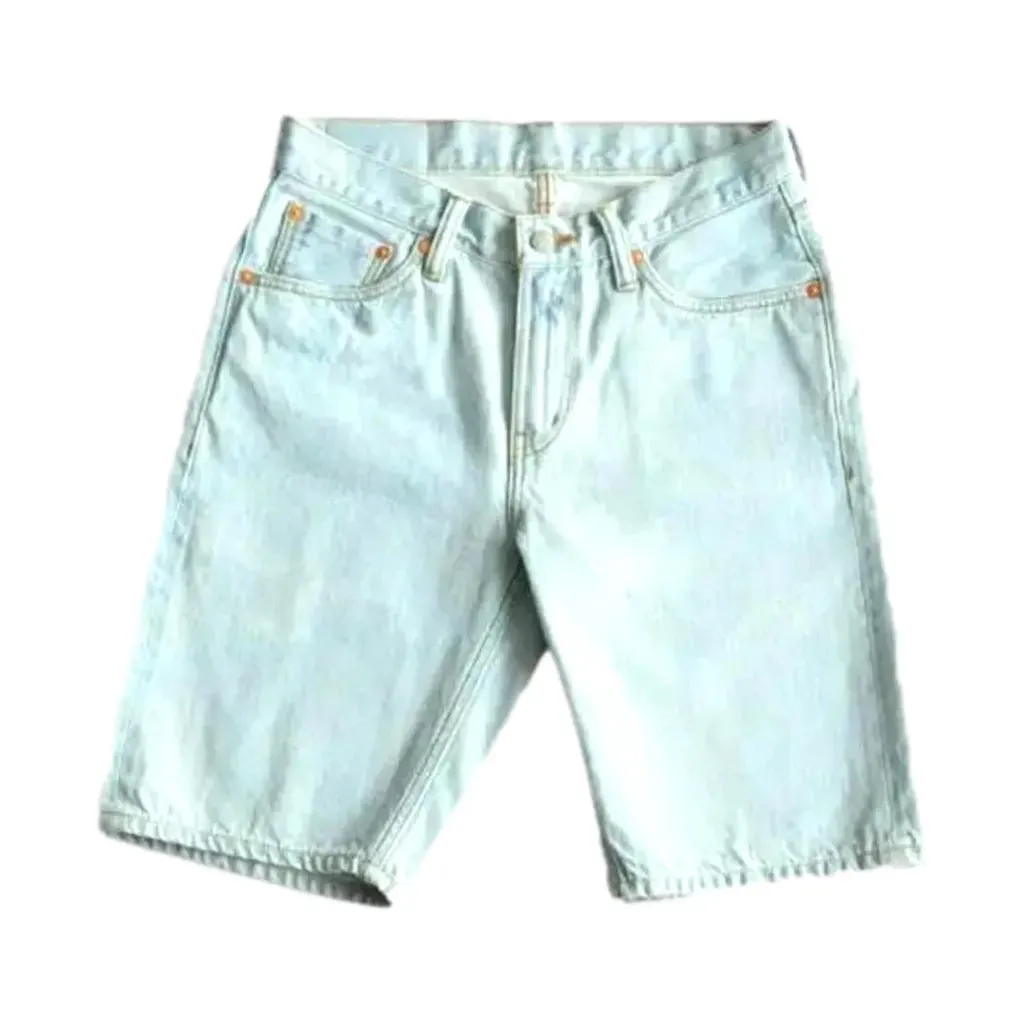 Casual men's denim shorts