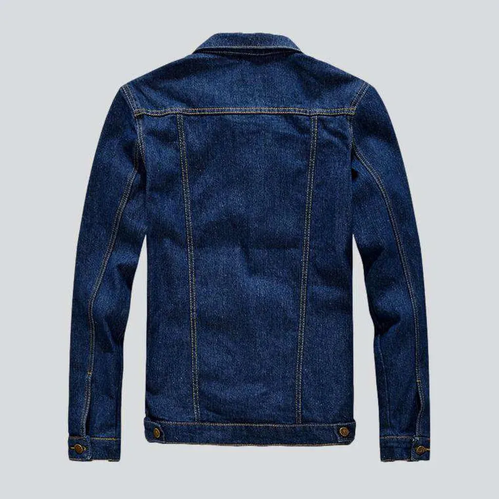 Casual slim men's denim jacket