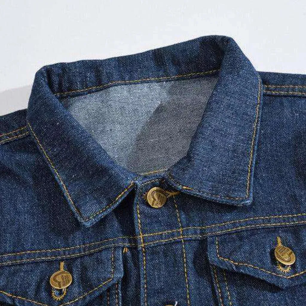 Casual slim men's denim jacket