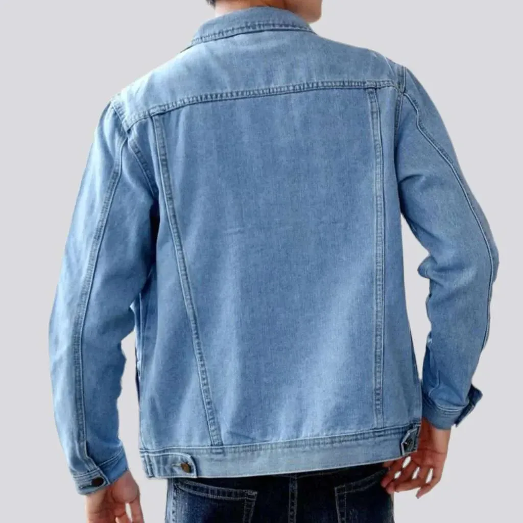 Casual trucker men's denim jacket