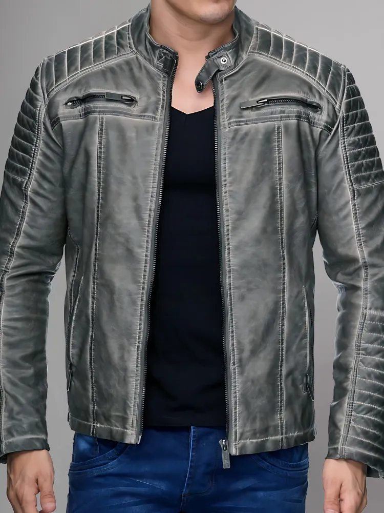 Cooper Biker Style Leather Jacket