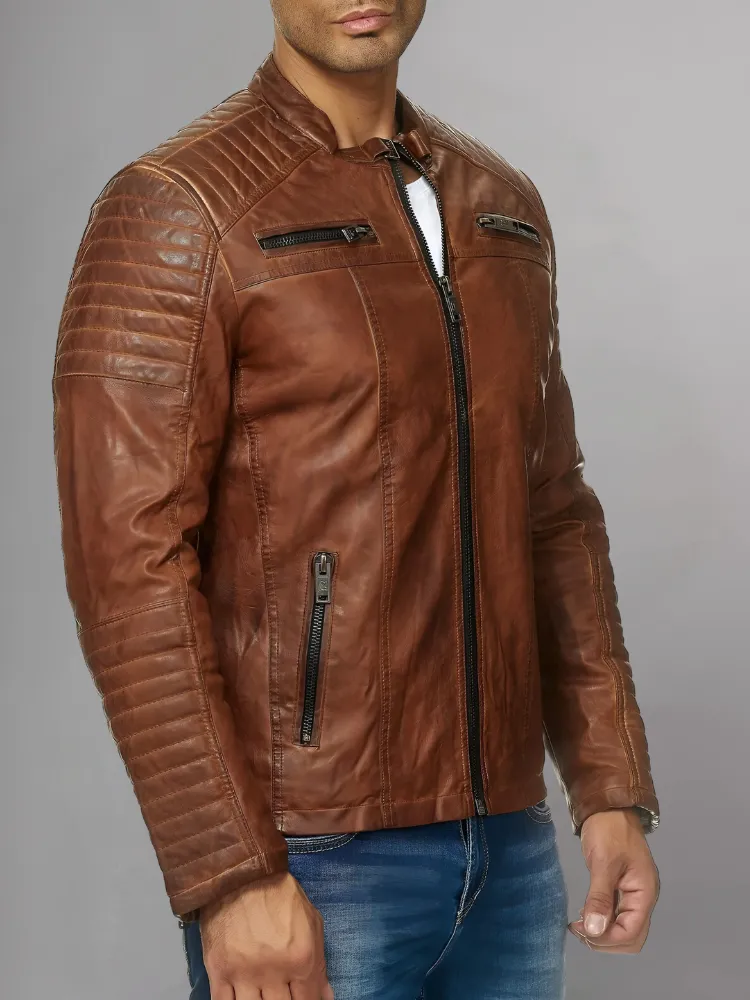 Cooper Biker Style Leather Jacket