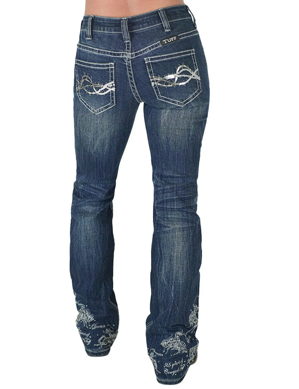 Cowgirl Tuff 25th Anniversary Bootcut Jean - Medium Wash