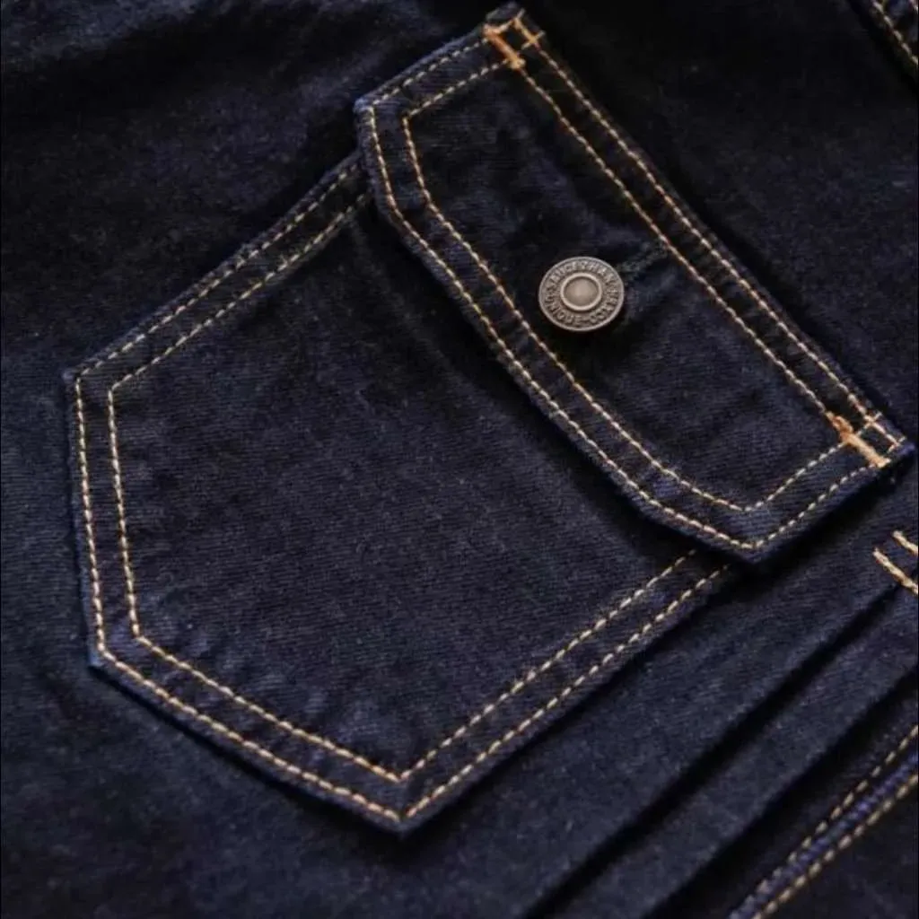 Dark wash selvedge denim jacket