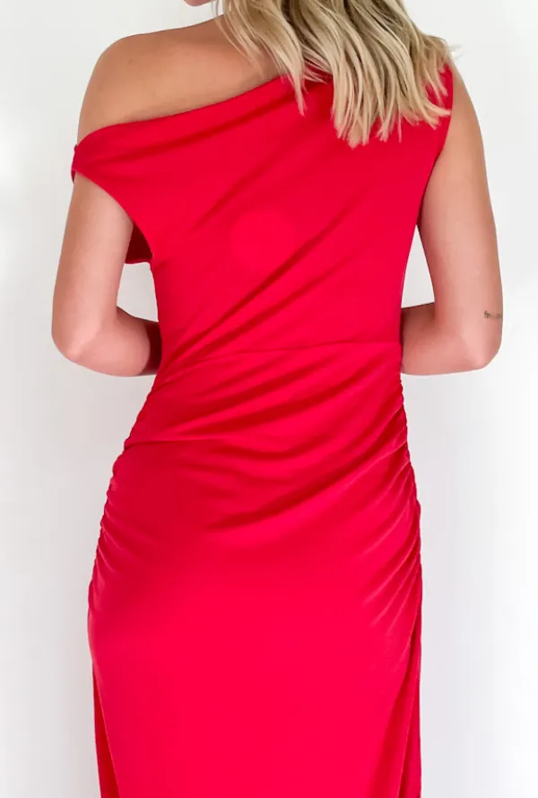 Demi Midi Dress - Red