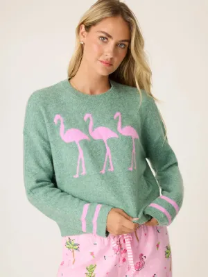 Flamingo Flannel Sweater - Olive