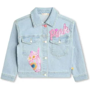 Girls Denim Sequin Jacket