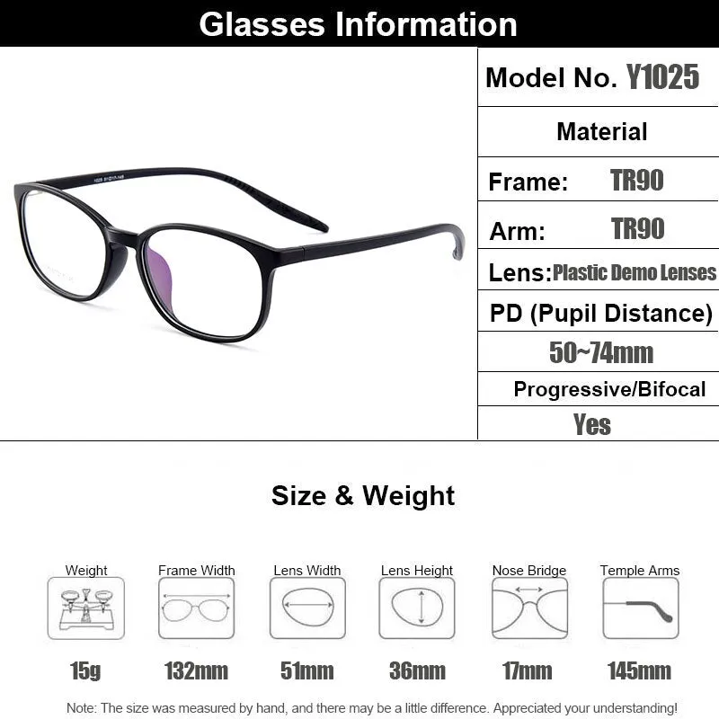 Gmei Women's Eyeglasses Ultralight Flexible Tr90 Y1025