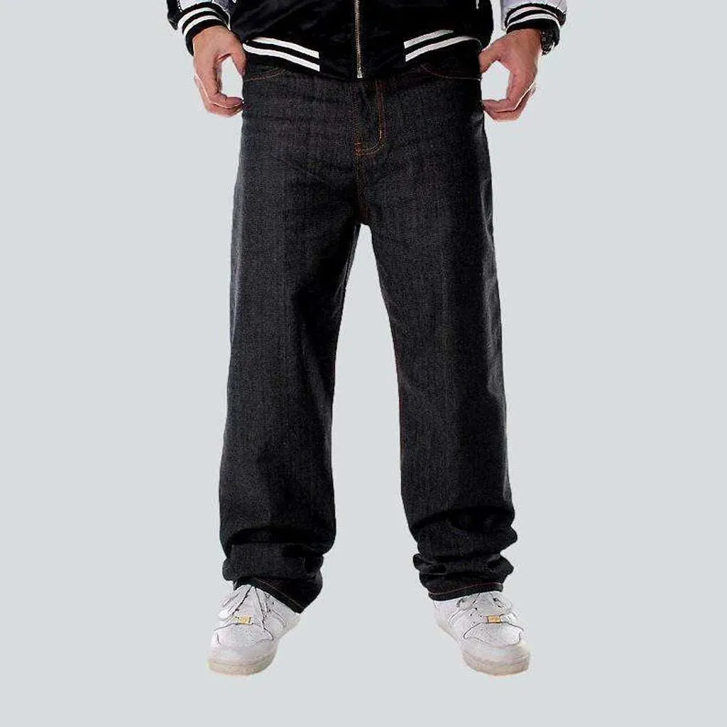 Hip-hop back embroidery men's jeans