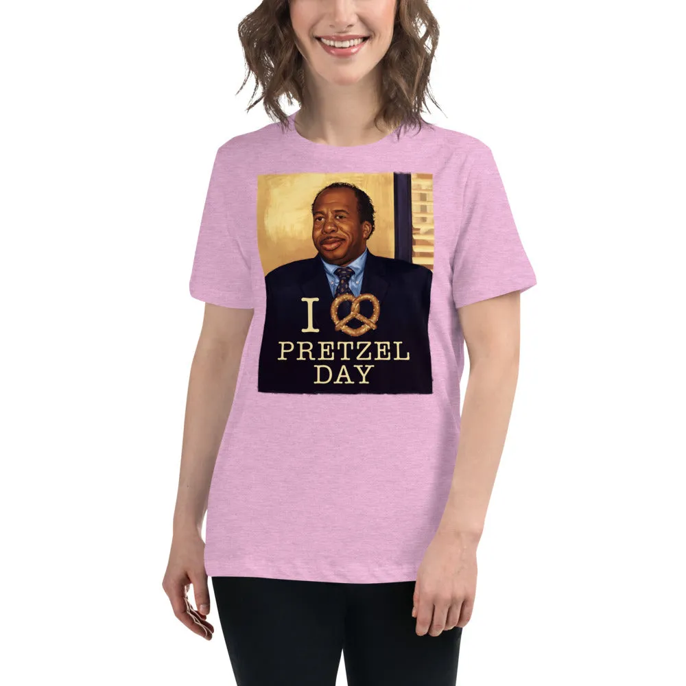 I Love Pretzel Day Women's Relaxed T-Shirt