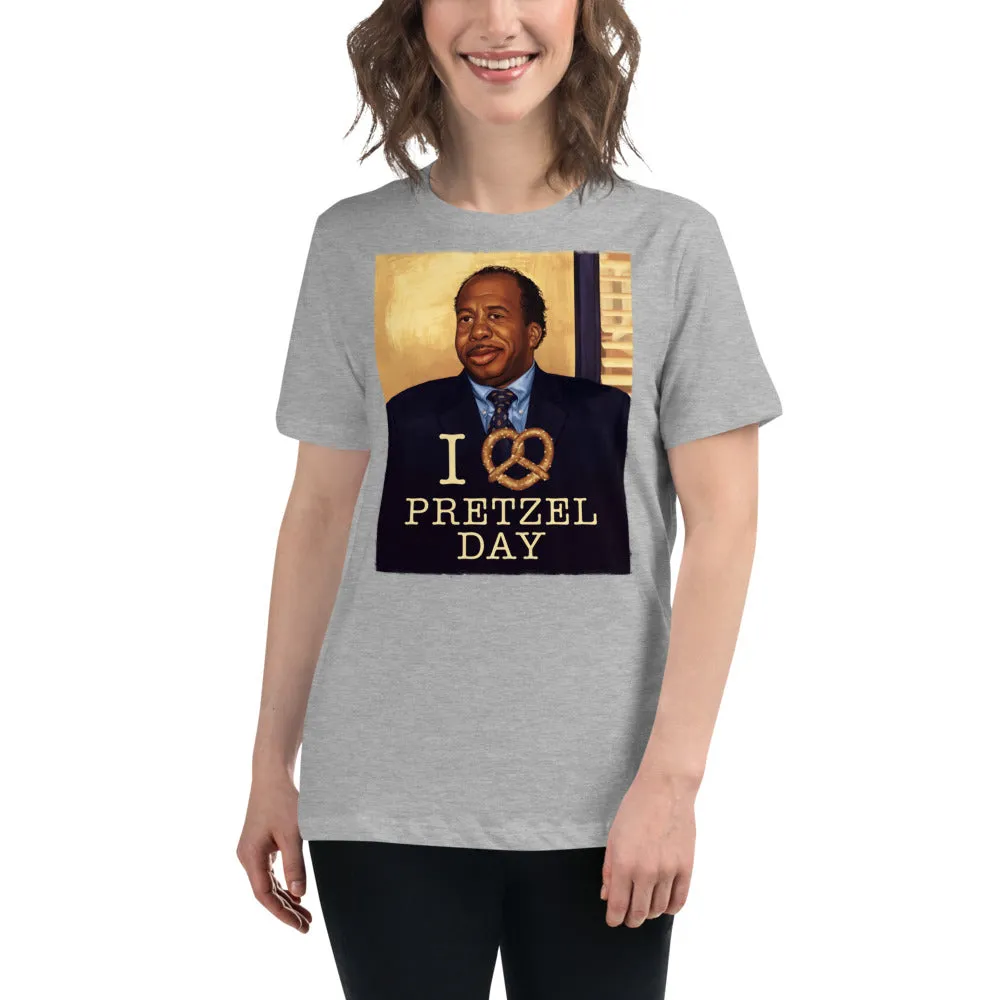 I Love Pretzel Day Women's Relaxed T-Shirt