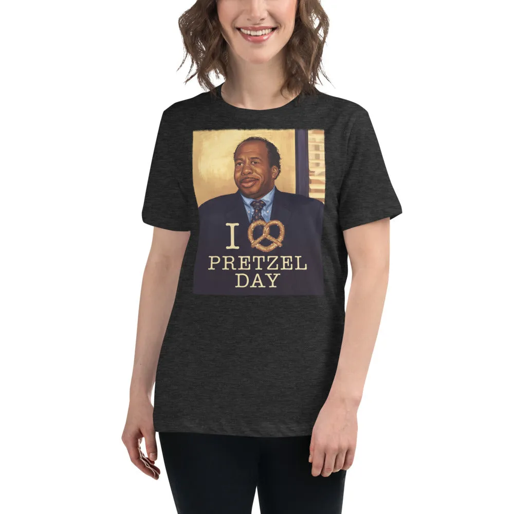 I Love Pretzel Day Women's Relaxed T-Shirt