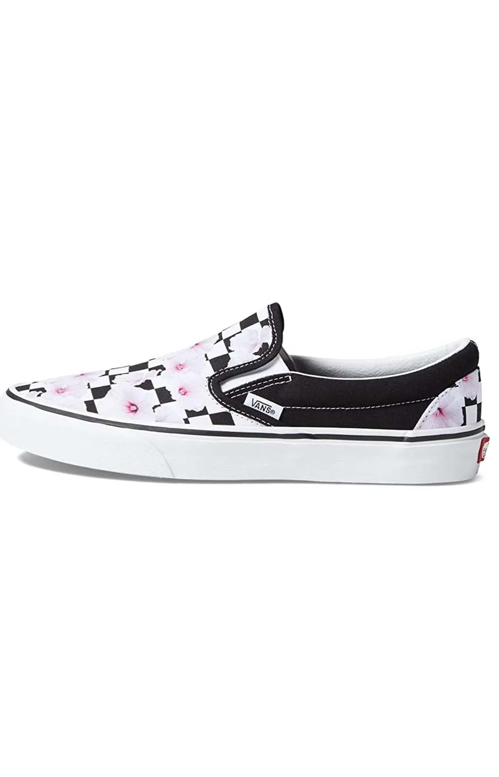 (JLXBM8) Classic Slip-On Shoes - Hibiscus Check Black