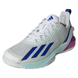 Men's adizero Cybersonic Tennis Shoes White and Lucid Blue