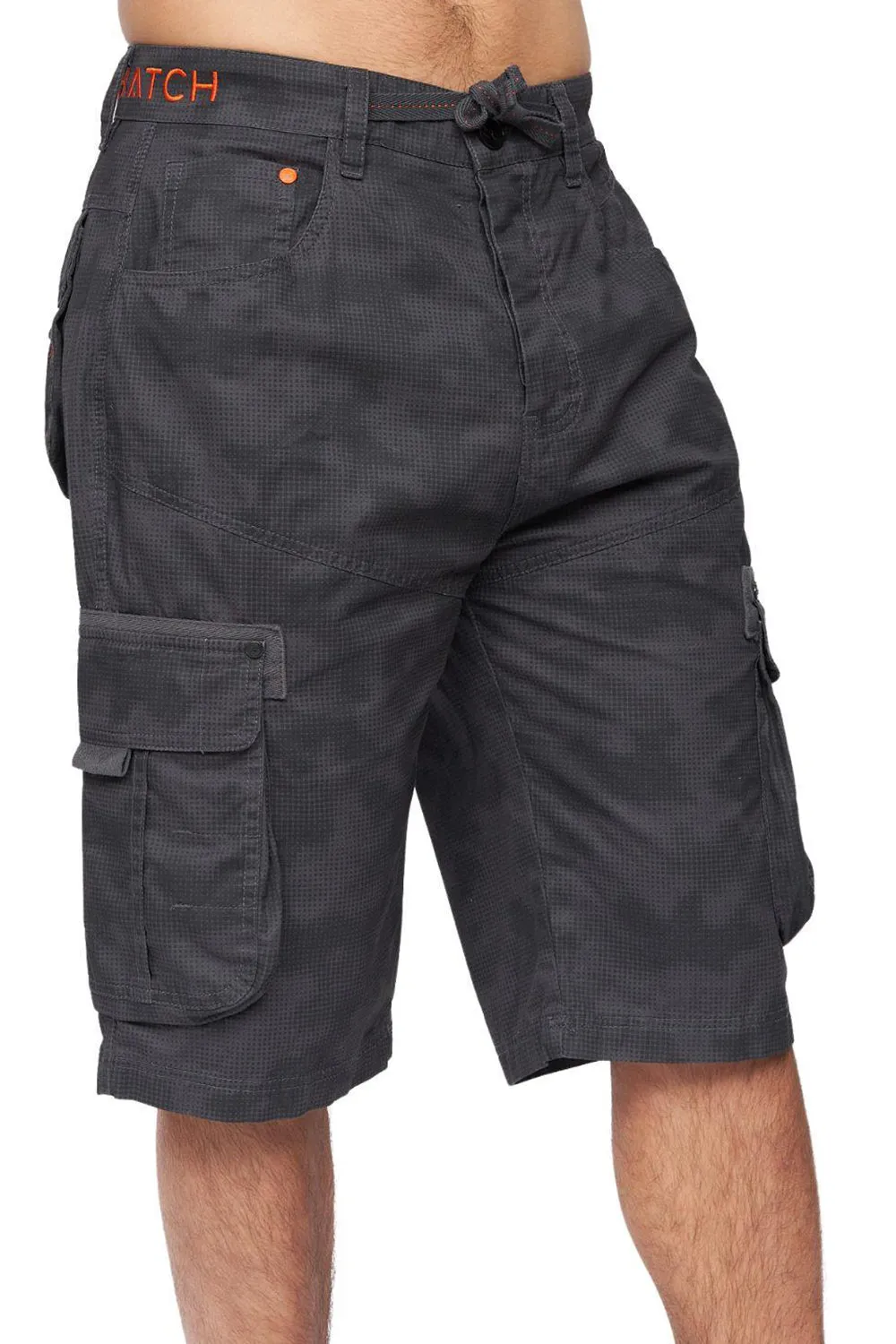 Mens Camouflage French Terry Cargo Shorts