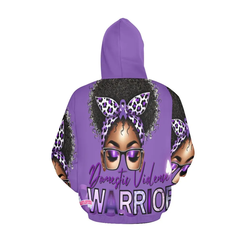 Men's Domestic Violence Awareness Hoodie- Deep Purple