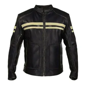 Men's Fashion Real Leather Biker Jacket Top Quality Cowhide Leather