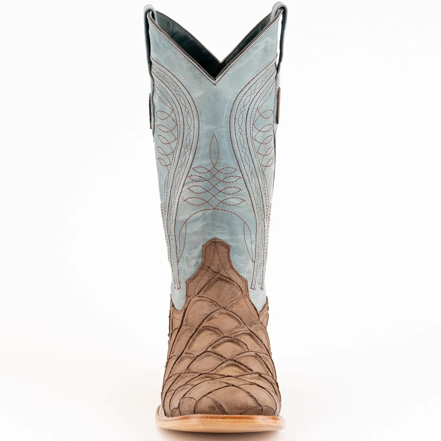 Men's Ferrini Bronco Print Pirarucu Fish Boots 4339310