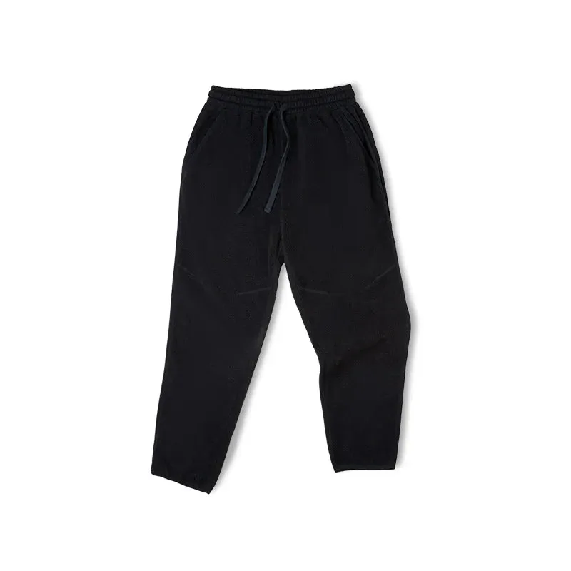 Men's Fleece Knitted Pants with Warm Elastic Waist - Plush Casual Pants