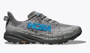 MEN'S HOKA SPEEDGOAT 6 WIDE 1147830GCG COLOR: GALATIC GREY/HOKA BLUE