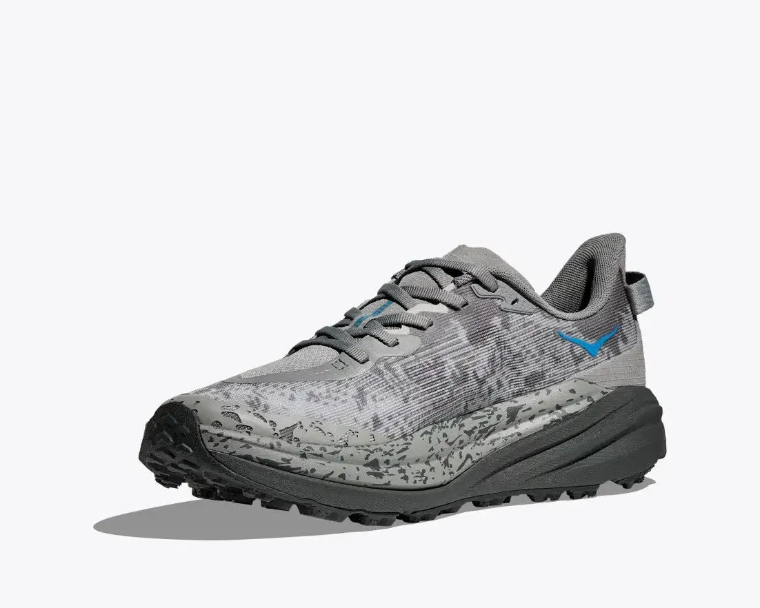 MEN'S HOKA SPEEDGOAT 6 WIDE 1147830GCG COLOR: GALATIC GREY/HOKA BLUE