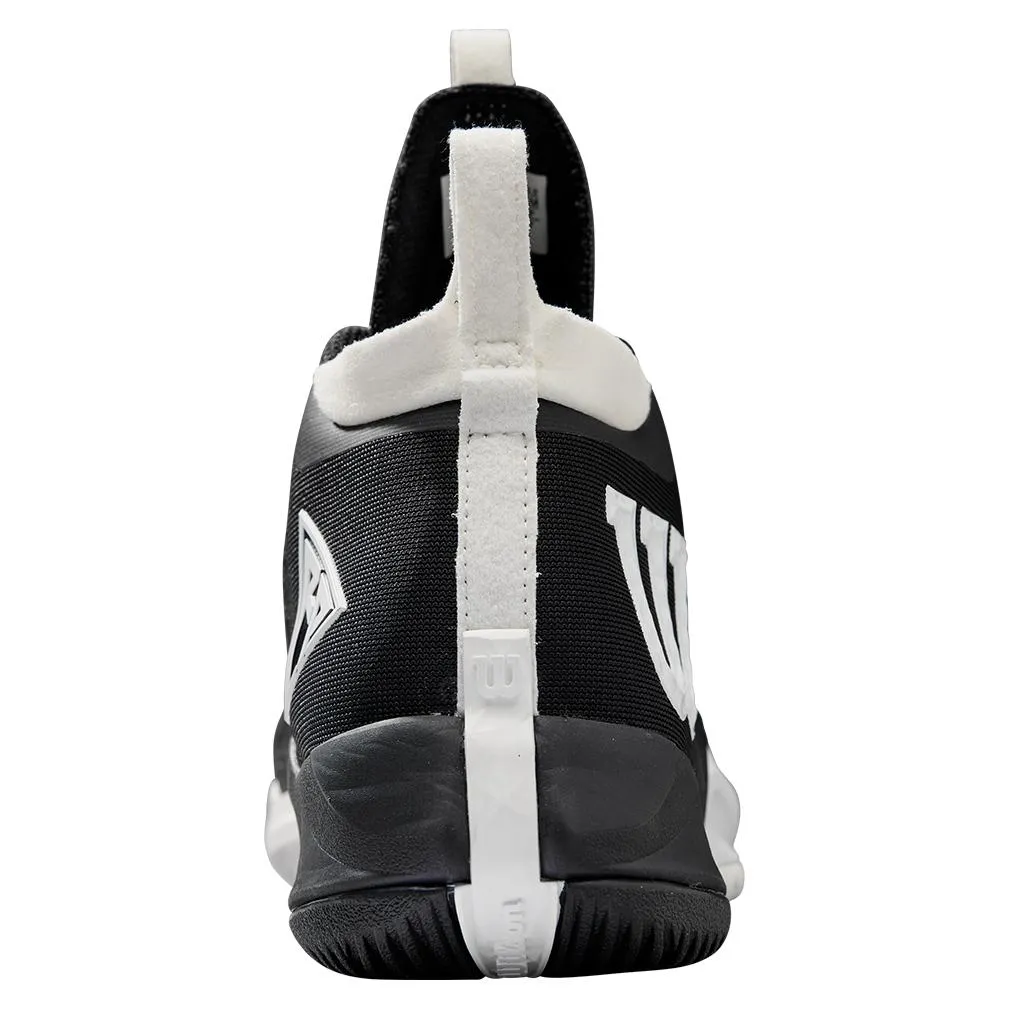 Mens Rush Pro Tour Mid Tennis Shoes Black and White