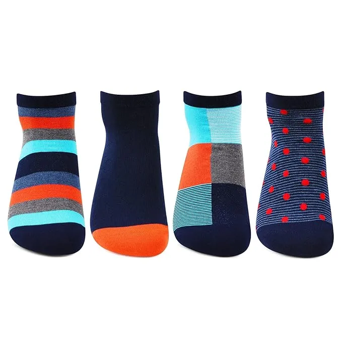 Men's Secret Length Cotton Socks - Pack Of 4