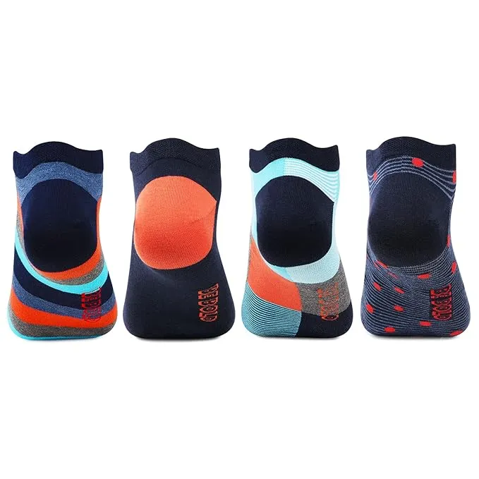 Men's Secret Length Cotton Socks - Pack Of 4