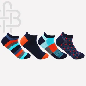 Men's Secret Length Cotton Socks - Pack Of 4