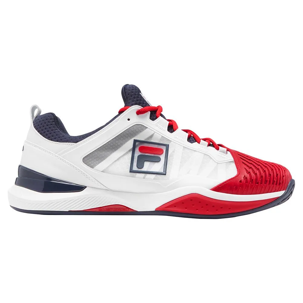 Men's Speedserve Energized Tennis Shoes White and Fila Red