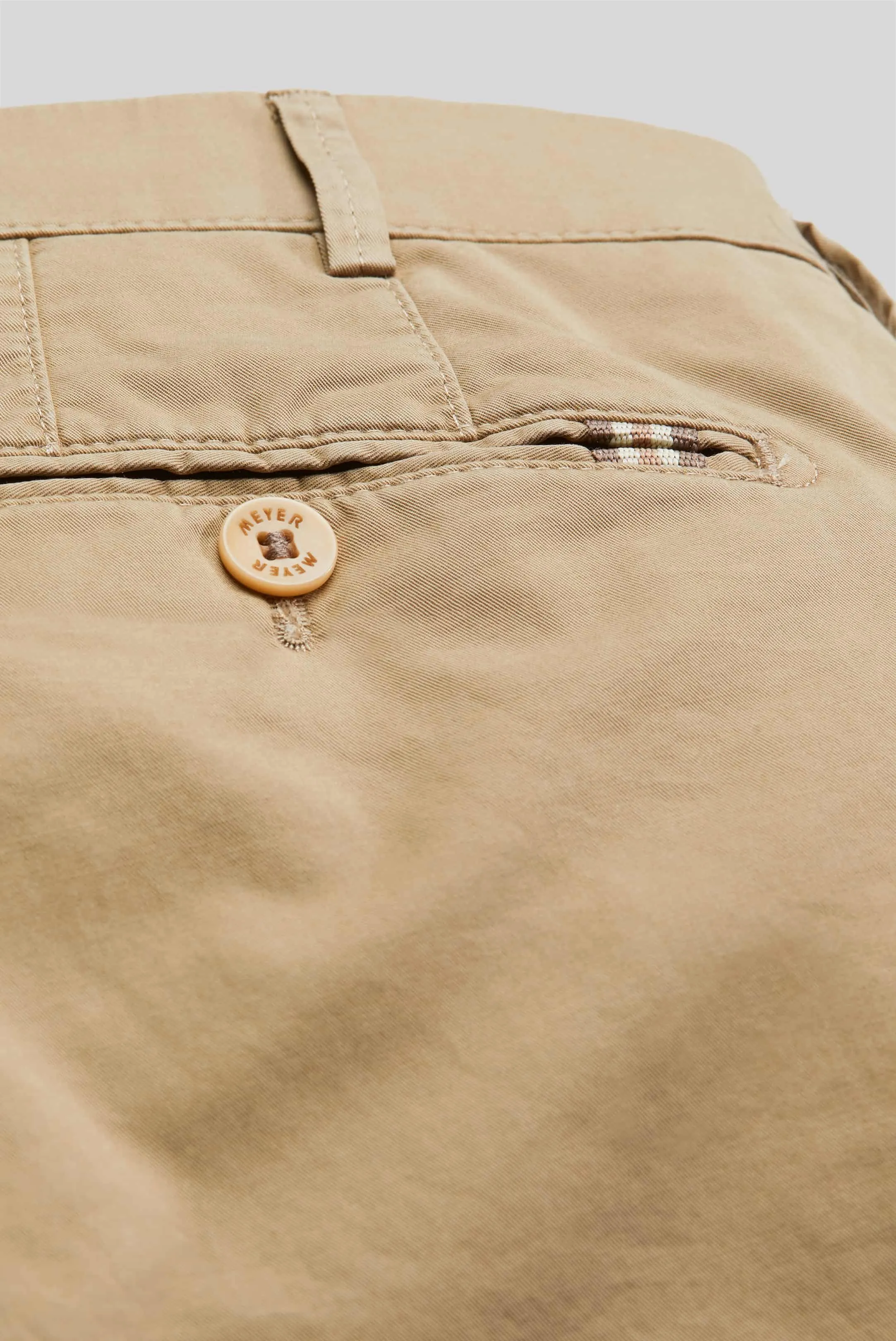 MEYER B-Palma Shorts - Men's Cotton Twill - Taupe