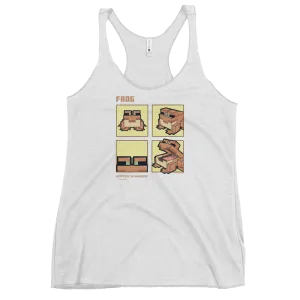 Minecraft Frog Hoppin and Hangin Women's Tri-Blend Racerback Tank Top