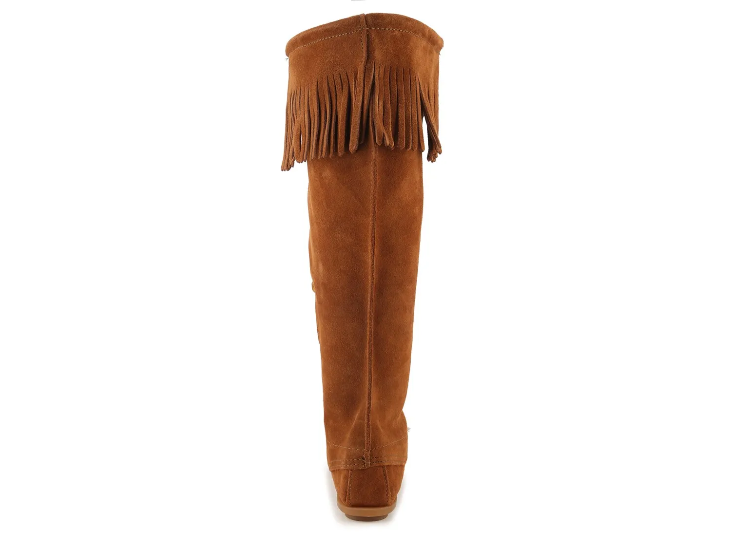 Minnetonka Lace Up Boots with Fringe, Dark Brown