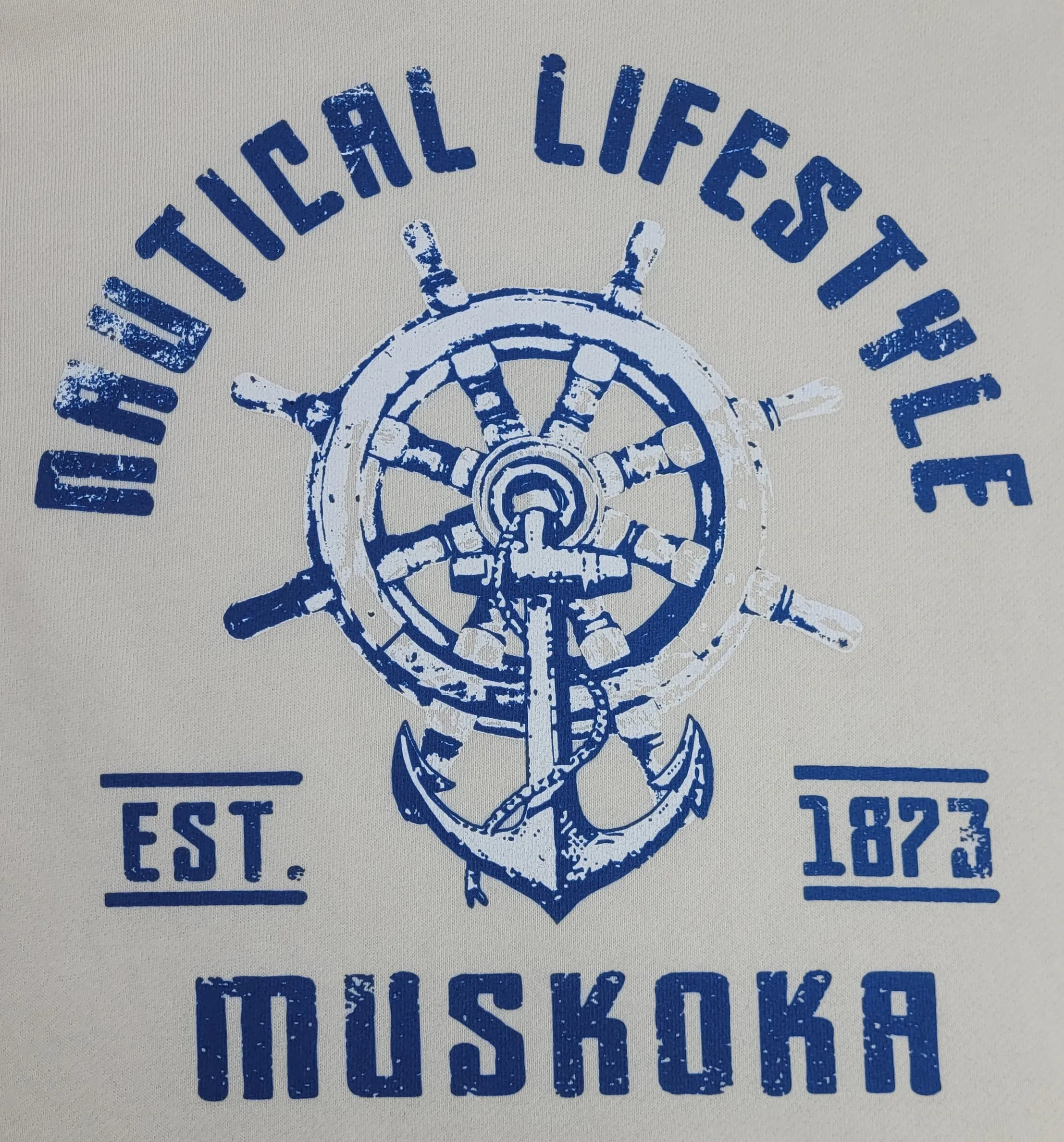 Nautical Muskoka Hoodie in Cream