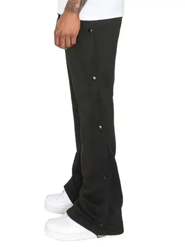 New men’s high street multi-line hip-hop breasted sports cashew flower wide-leg casual trousers