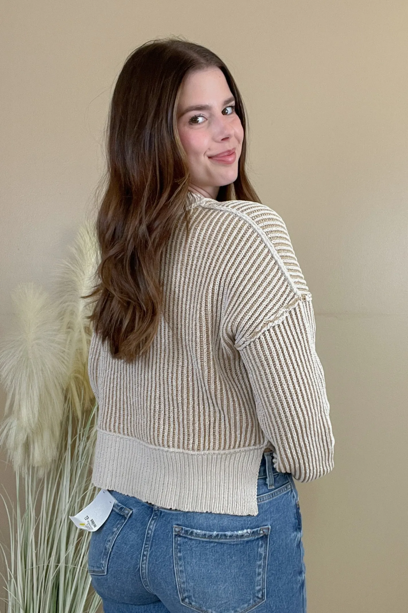 Pumpkin Spice Cutie Ecru Sweater