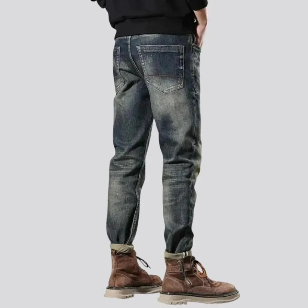 Retro style stretchable jeans for men