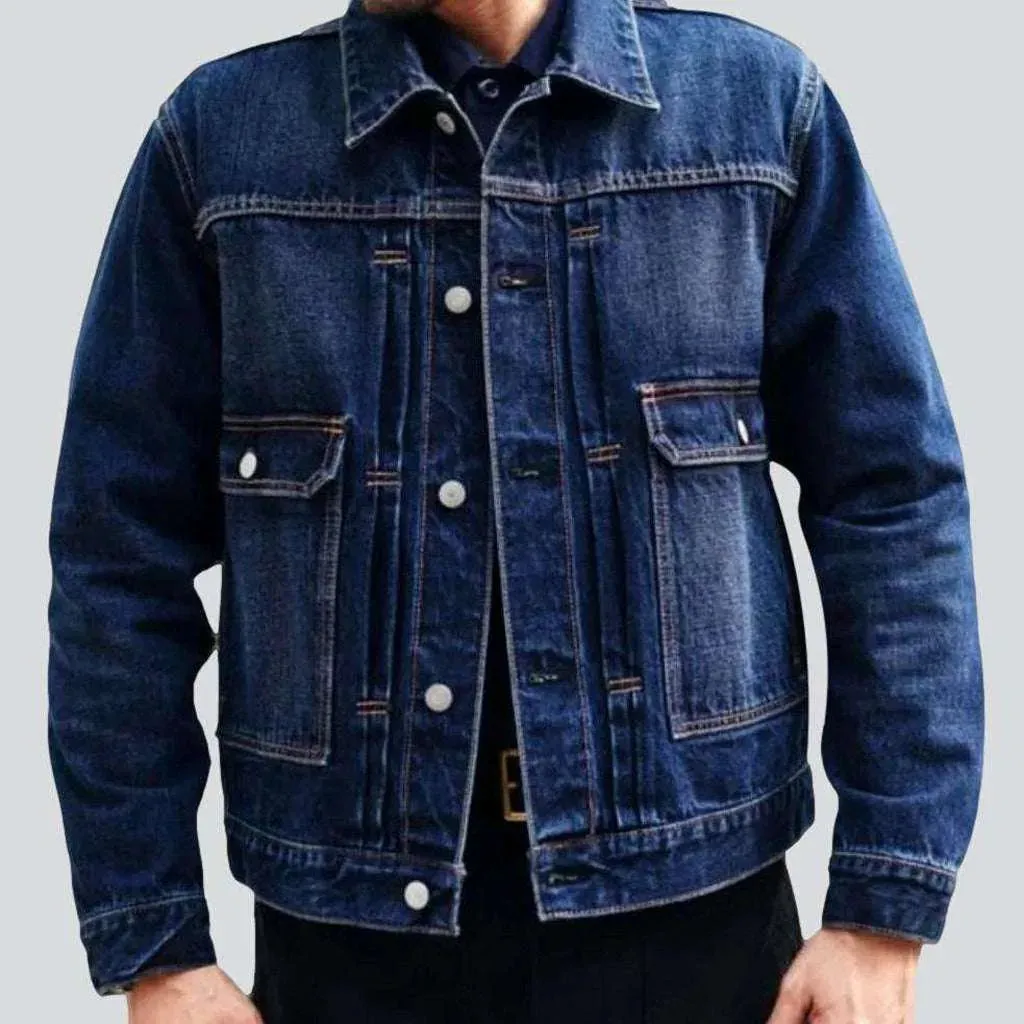 Selvedge men's denim jacket