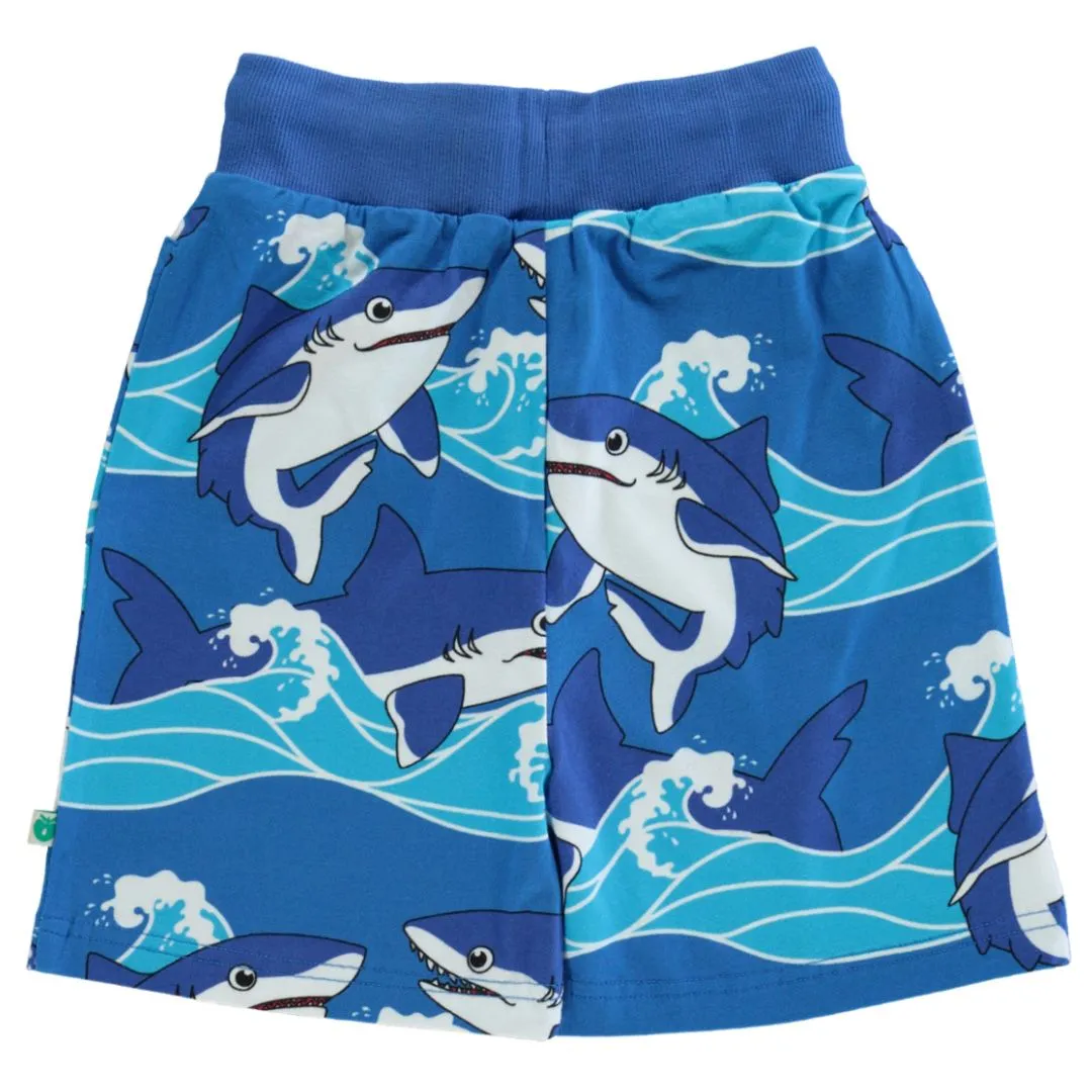 Sharks Shorts in Brilliant Blue - 2 Left Size 2-3 & 11-12 years