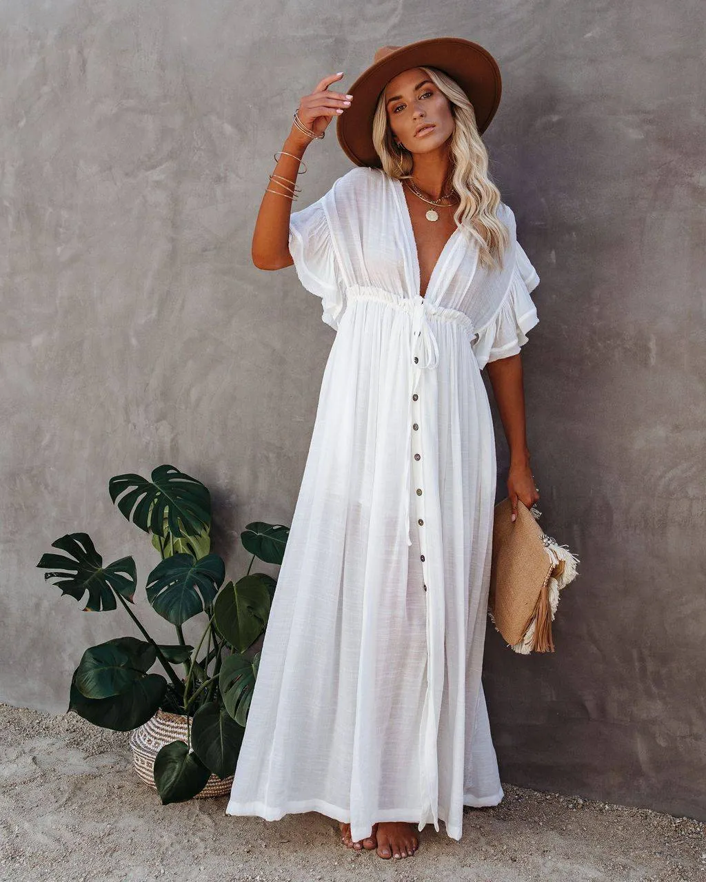 Stay Stylish on the Shore: Women's Casual Tunic Beach Dress for Effortless Summer Chic