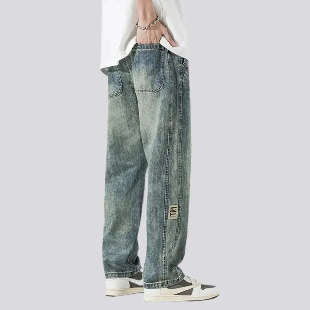 Street men's vintage jeans